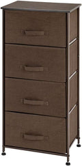 Brown 4 Drawer Dresser with Metal Frame and Wood Top X1950