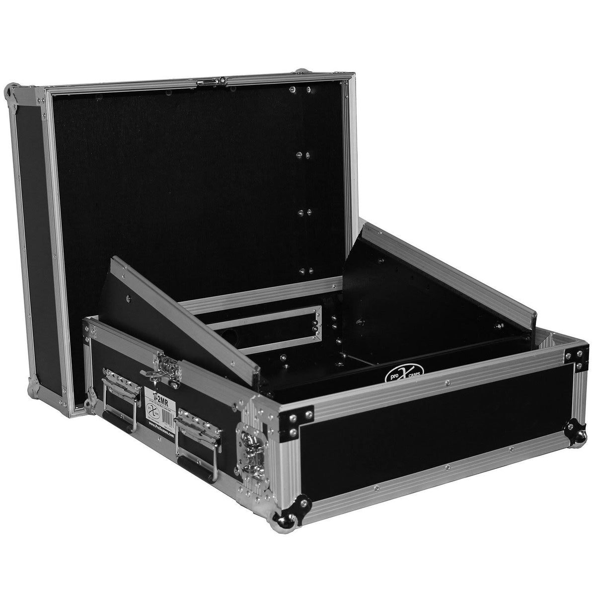 2U Rack x 10U Top Mixer DJ Combo Rack Flight Travel Case X17464