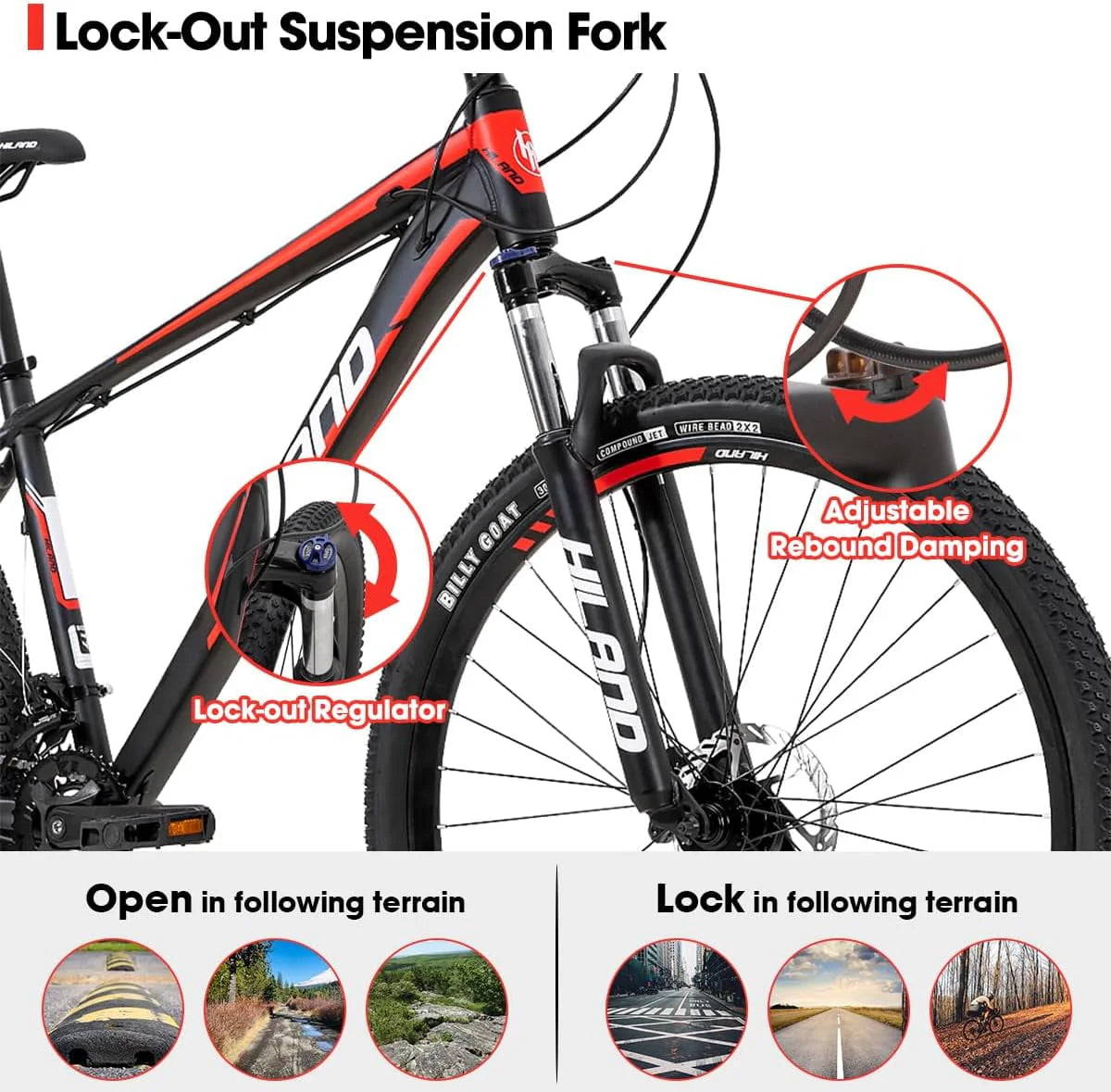 29 Inch Black Hardtail Mountain Bike F4209