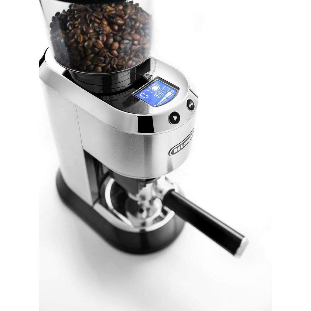 Conical Burr Grinder with Porta Filter Attachment, Silver L7365