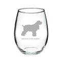 Deep Etched Stemless Red Wine Glass V816848