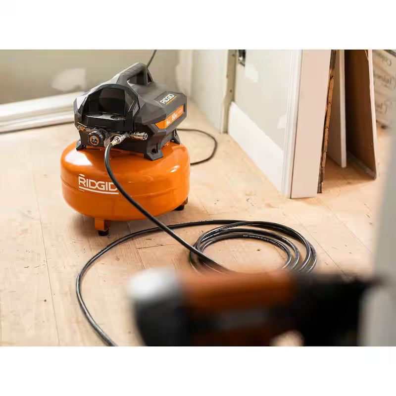 6 Gal. Portable Electric Pancake Air Compressor with Nailer & Stapler F24091