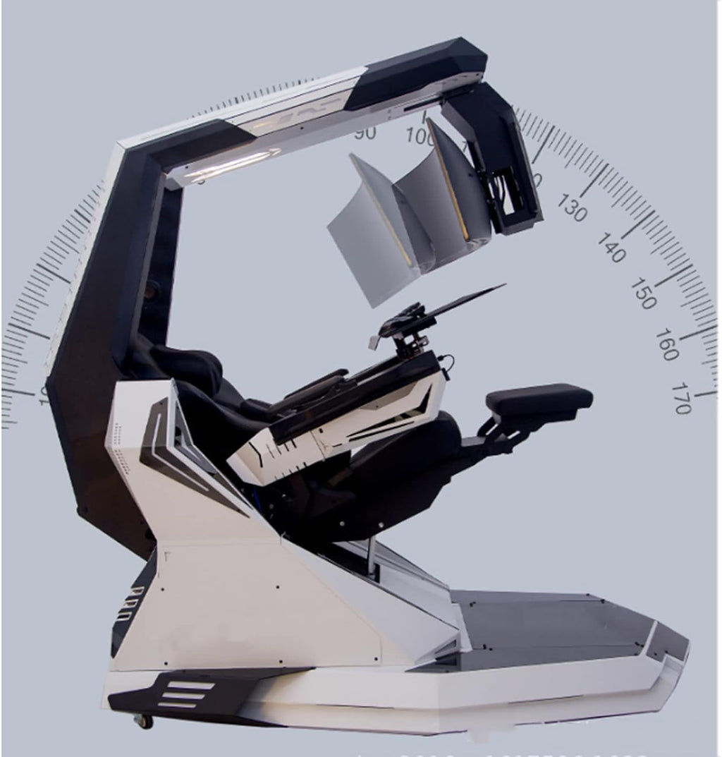 Ergonomic Game Chair with Pedals and Massage T8890