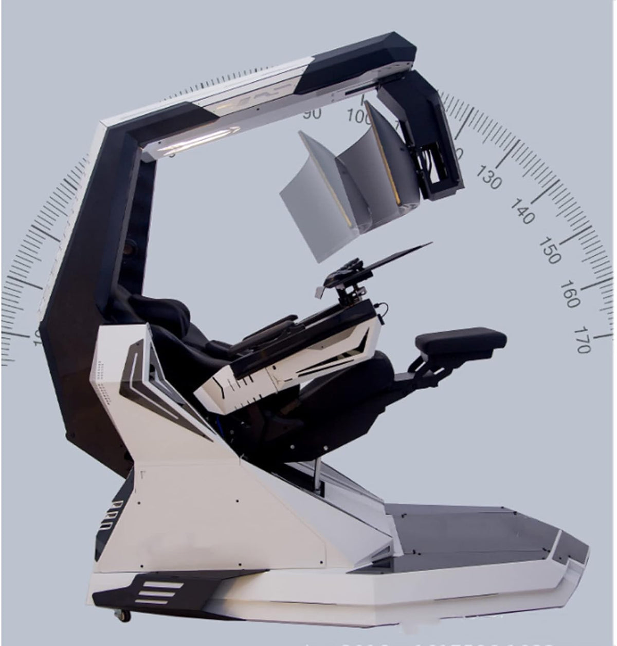 Ergonomic Game Chair with Pedals and Massage T8890
