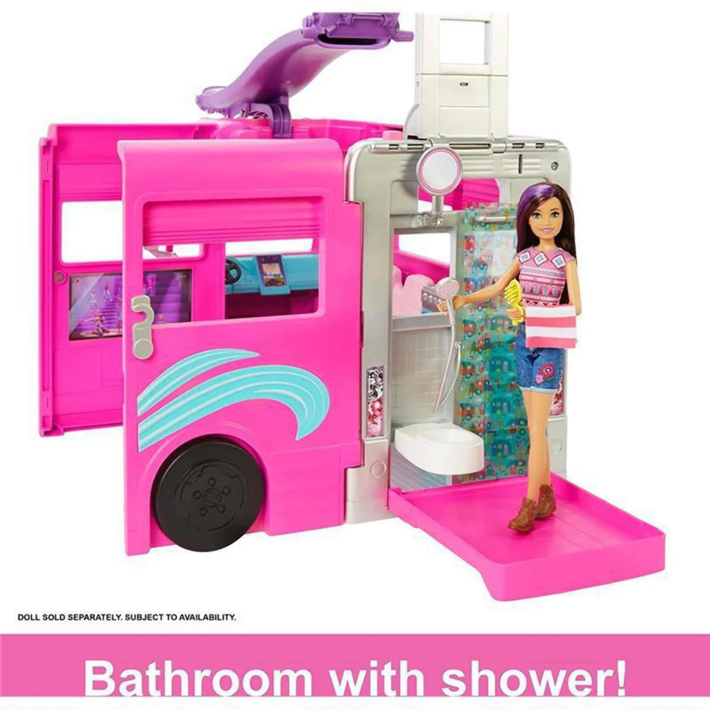 Barbie DreamCamper Vehicle Playset with 60 Accessories F53392
