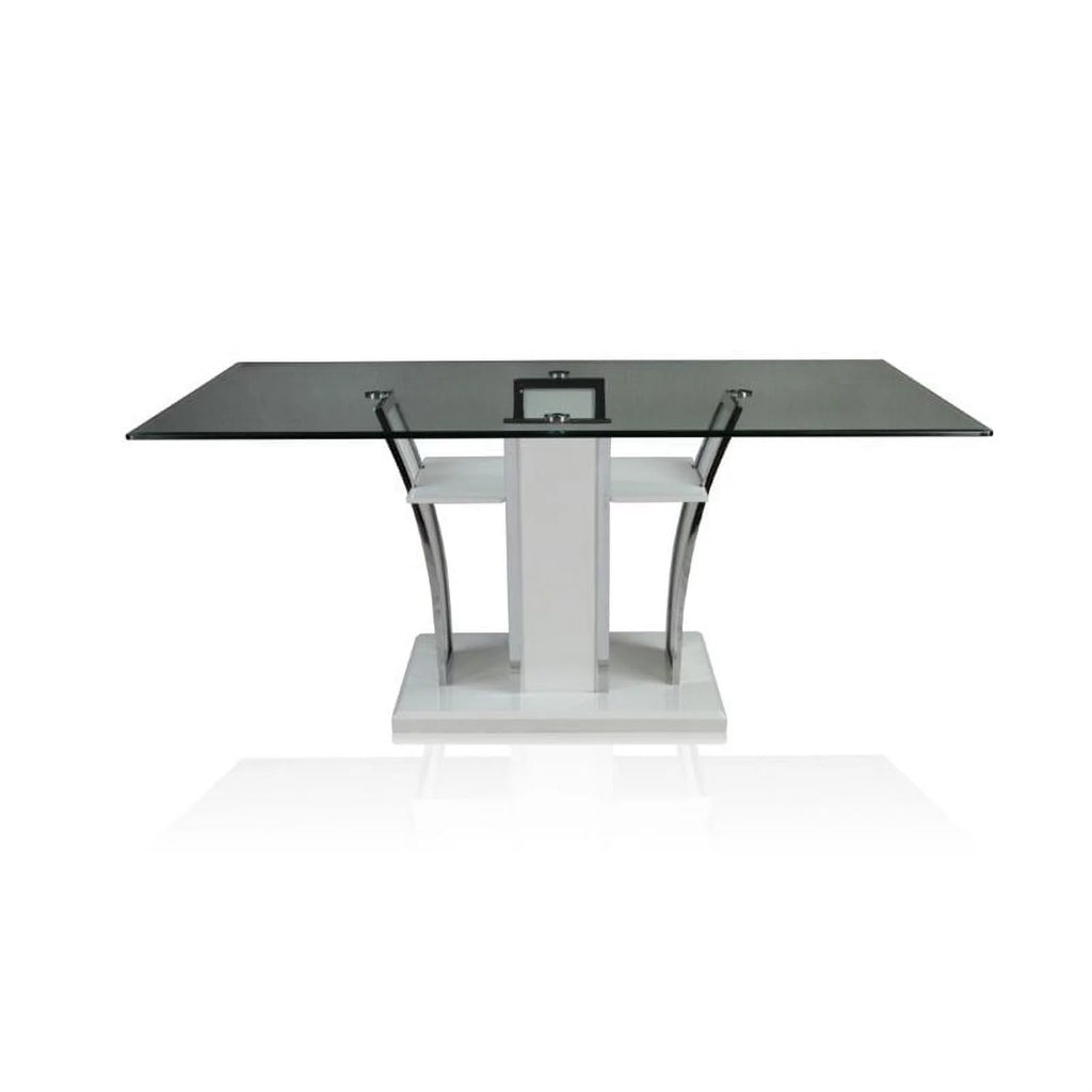 White Glass Top Dining Table I4171
