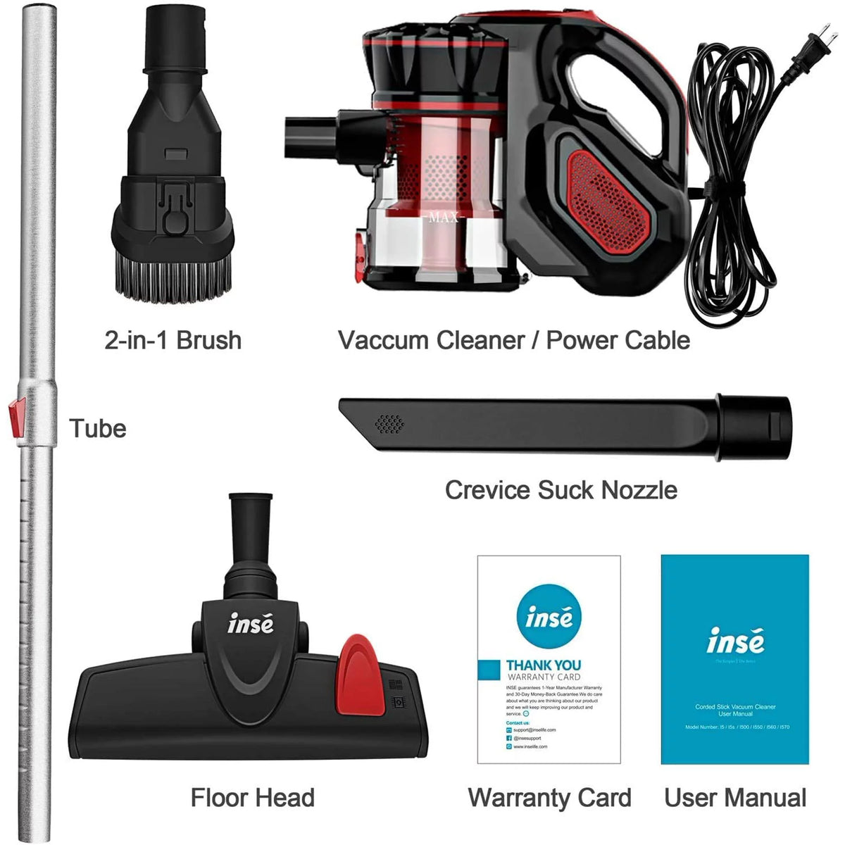 Corded Stick Vacuum Cleaner 18KPA 600W 3 in 1 Handheld X440