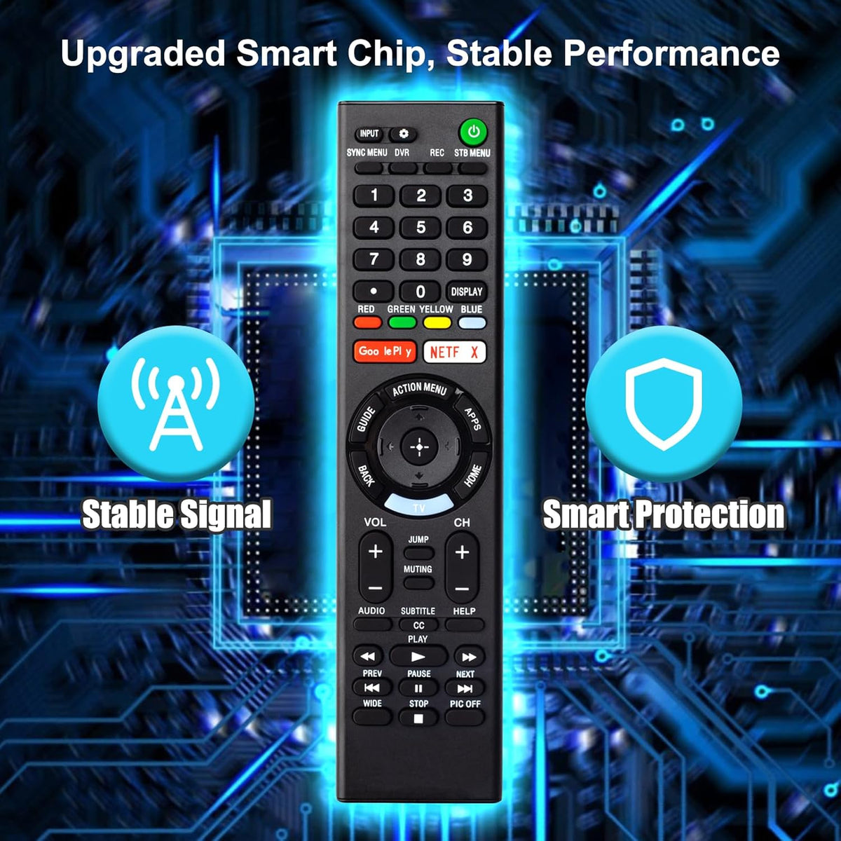 Replacement Remote for Sony TVs B1677