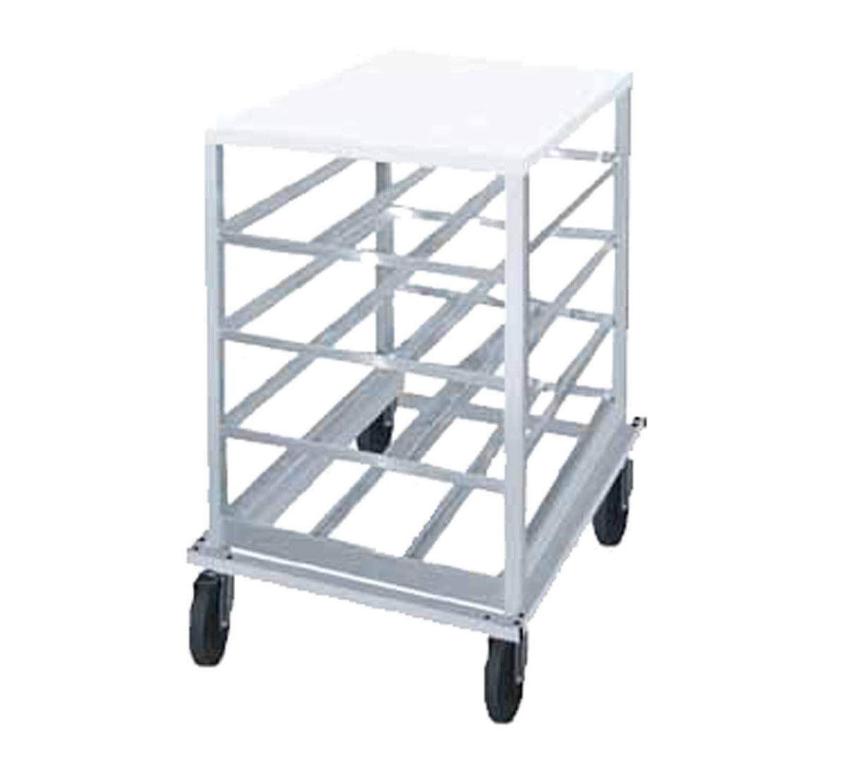 Mobile Half Can Rack with Poly Top Q511204