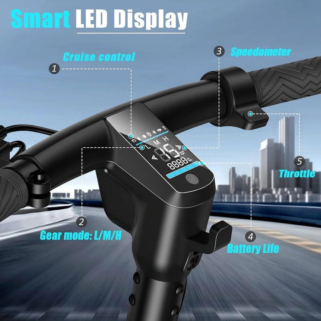 Electric Kick Scooter 300W Motor 8.5 Tires 15 Miles Range 19 Mph Folding U51463