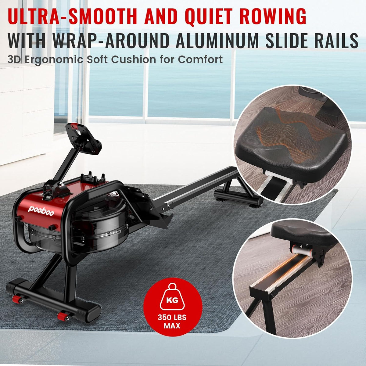 Magnetic Rower with LCD Monitor L1783