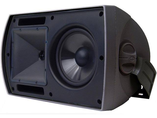 Black Outdoor Speakers Pair R4704