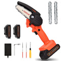 4-inch Cordless Mini Chainsaw with 2 Batteries Q9422