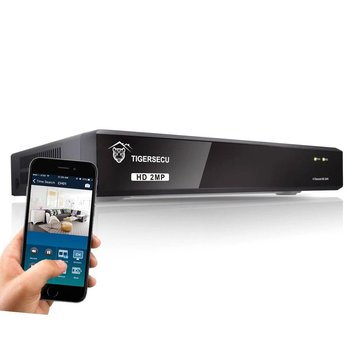 Super HD 1080p H.265+ 4-Channel Hybrid DVR NVR Security Video Recorder O685571