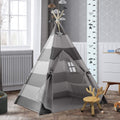 Grey Chevron Kids Teepee Tent with Floor & Carry Case D765281