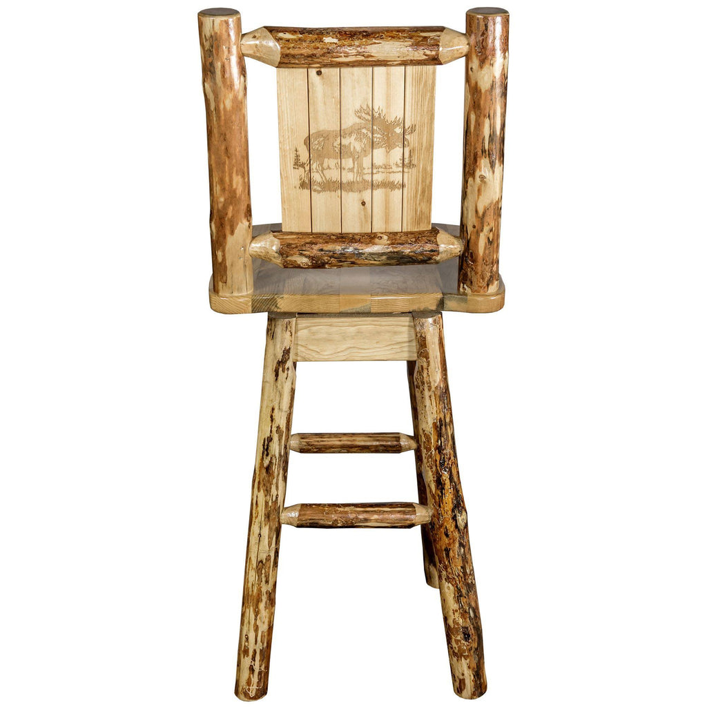 Counter Height Swivel Barstool with Back A49701