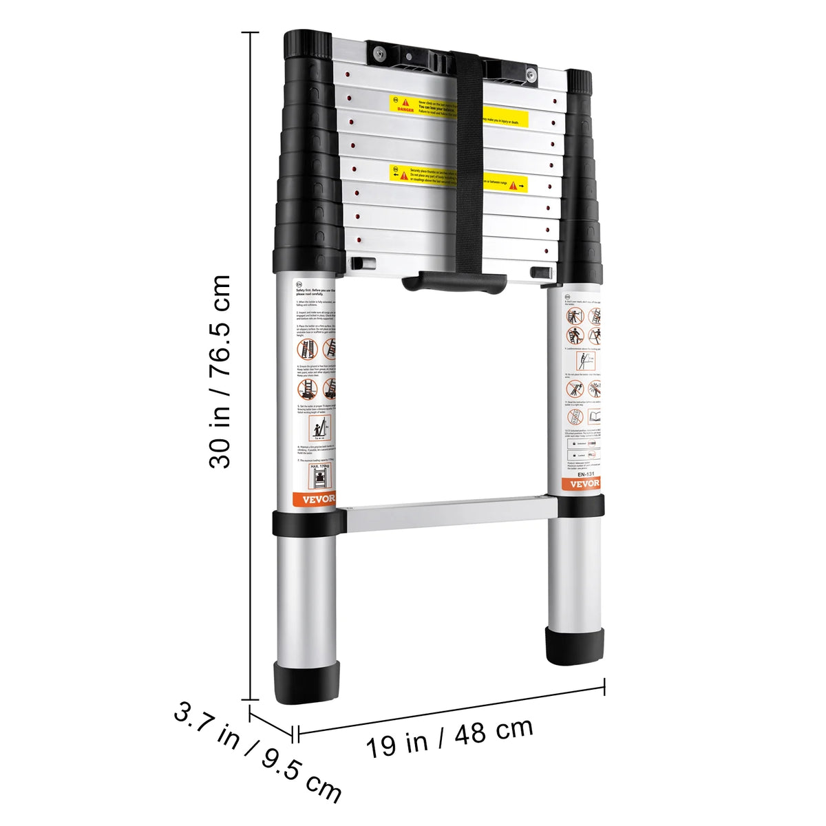 10.5FT Aluminum Telescoping Ladder L127