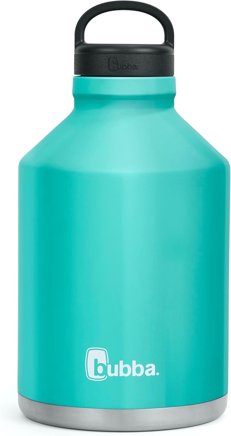 84oz Vacuum-Insulated Stainless Steel Water Bottle with Leak-Proof Lid, Island Teal H96861
