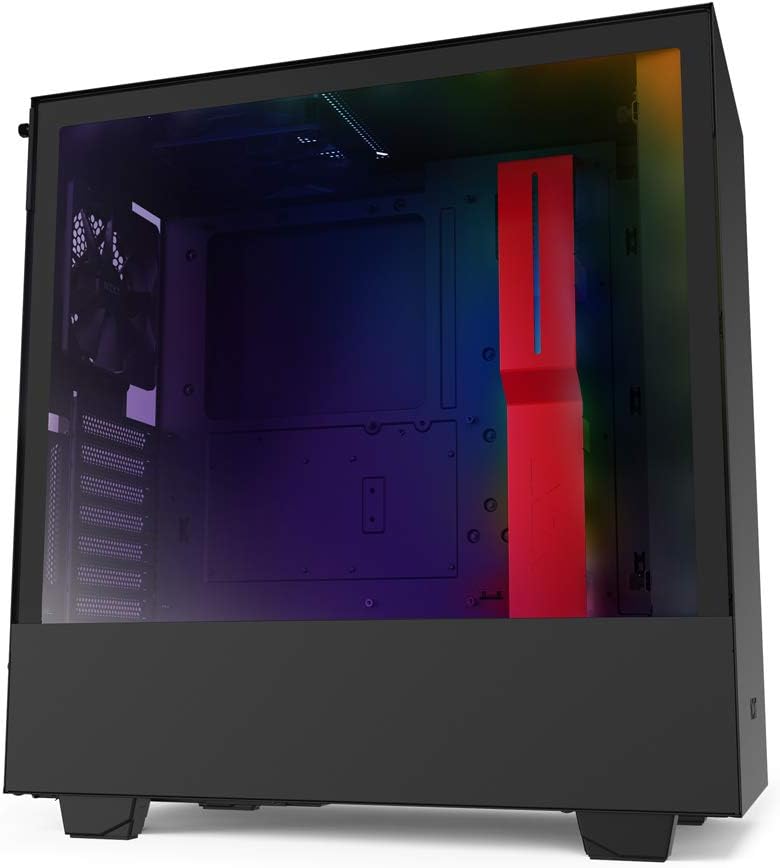 Compact ATX Mid-Tower PC Gaming Case with Tempered Glass Side Panel - White/Black G38824