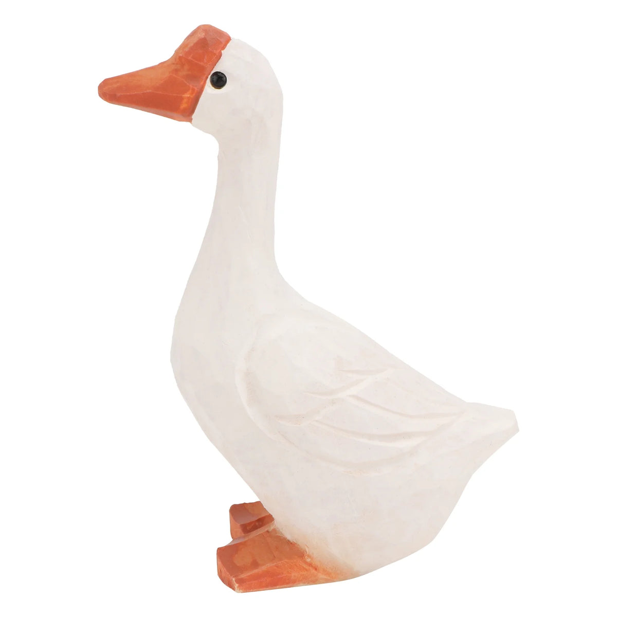 White 11x6cm Wooden Goose Ornaments P80564