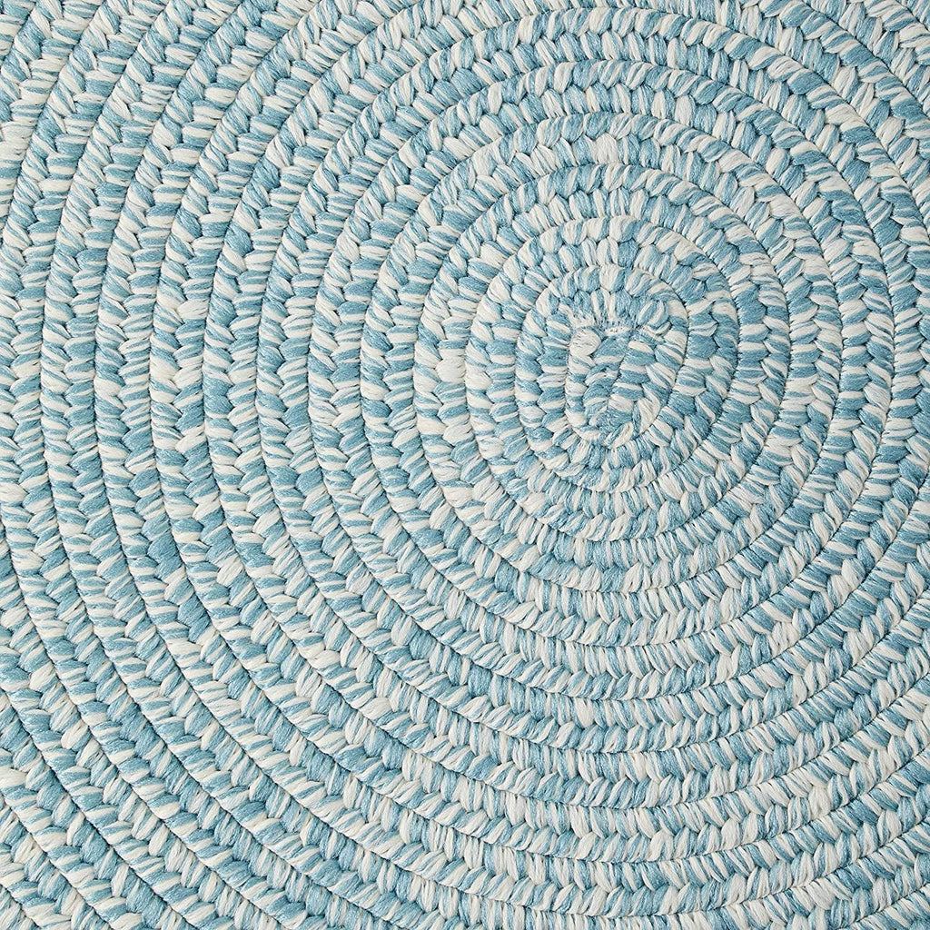 Federal Blue 9 ft Round Braided Rug B264268