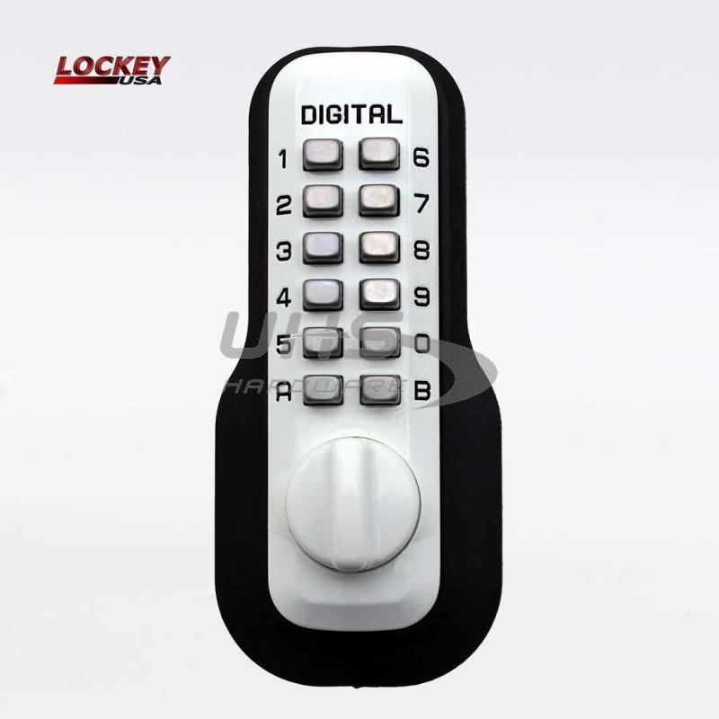 Mechanical Keyless Deadbolt Lock; Bright Chrome (Grey) G1936
