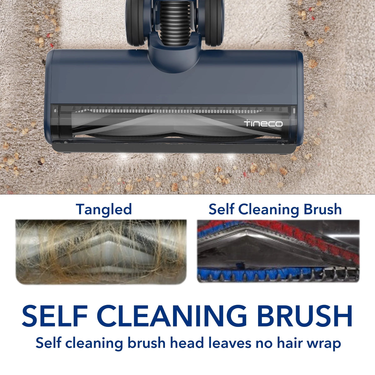Cordless Stick Vacuum Cleaner with ZeroTangle Brush Head A7050