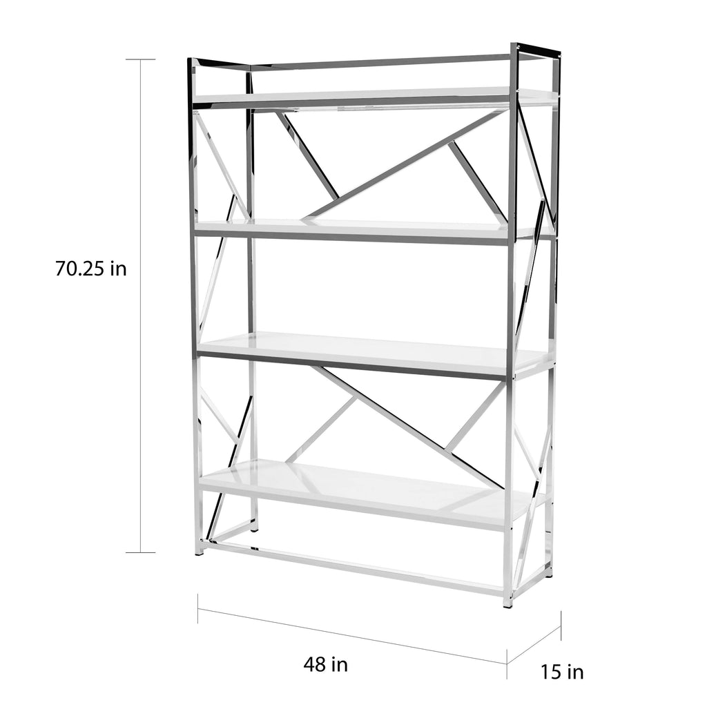 Modern Metal 4 Shelf Bookcase D73041