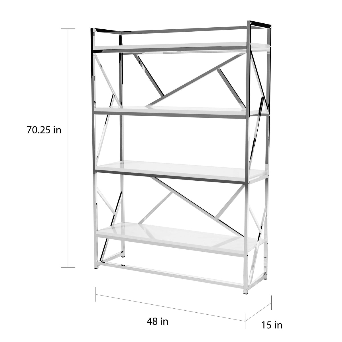Modern Metal 4 Shelf Bookcase D73041