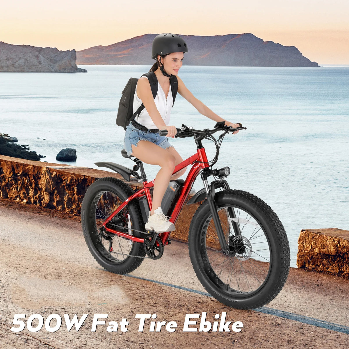 500W 26" Fat Tire Electric Mountain Bike Q587461