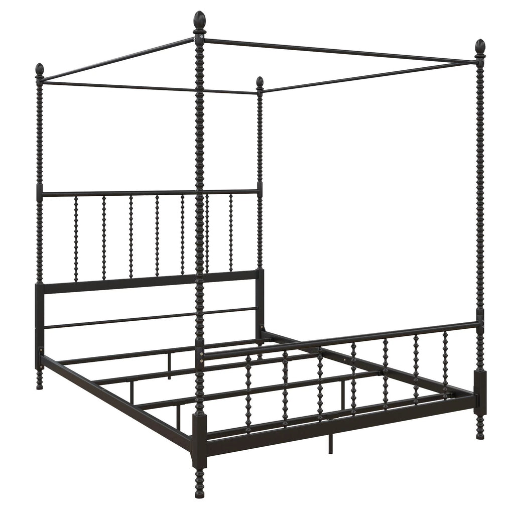 White Queen Canopy Poster Bed Frame T597061