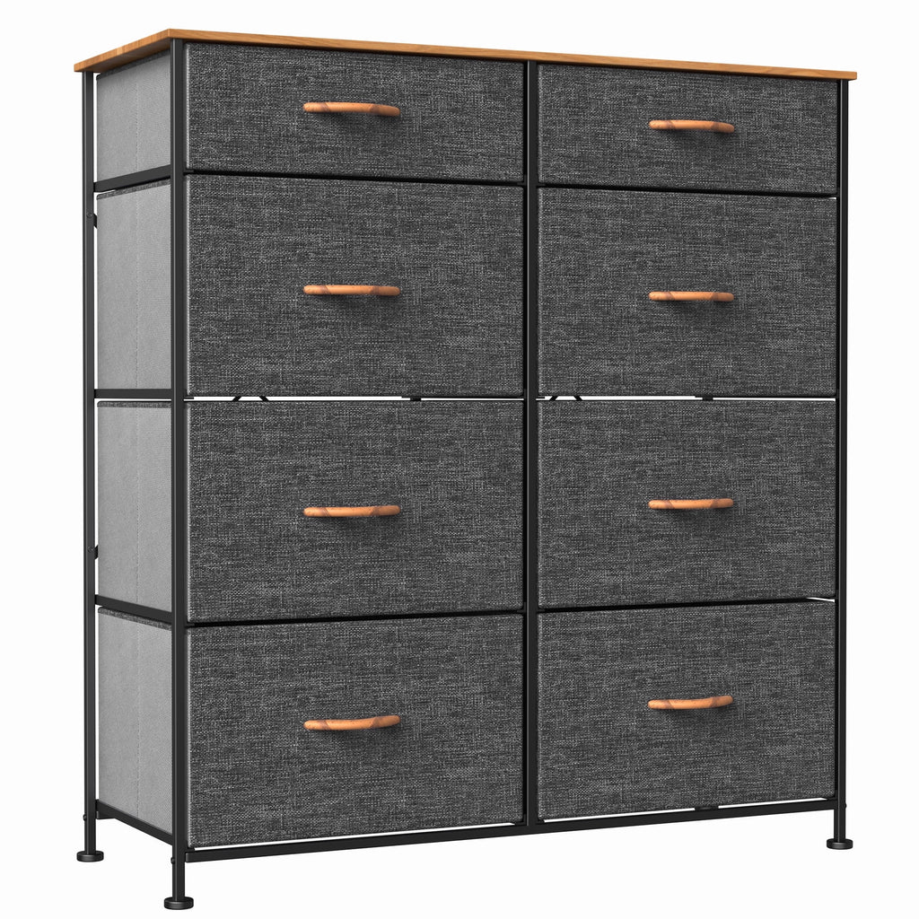 Dark Gray 8 Drawer Storage Dresser E546578