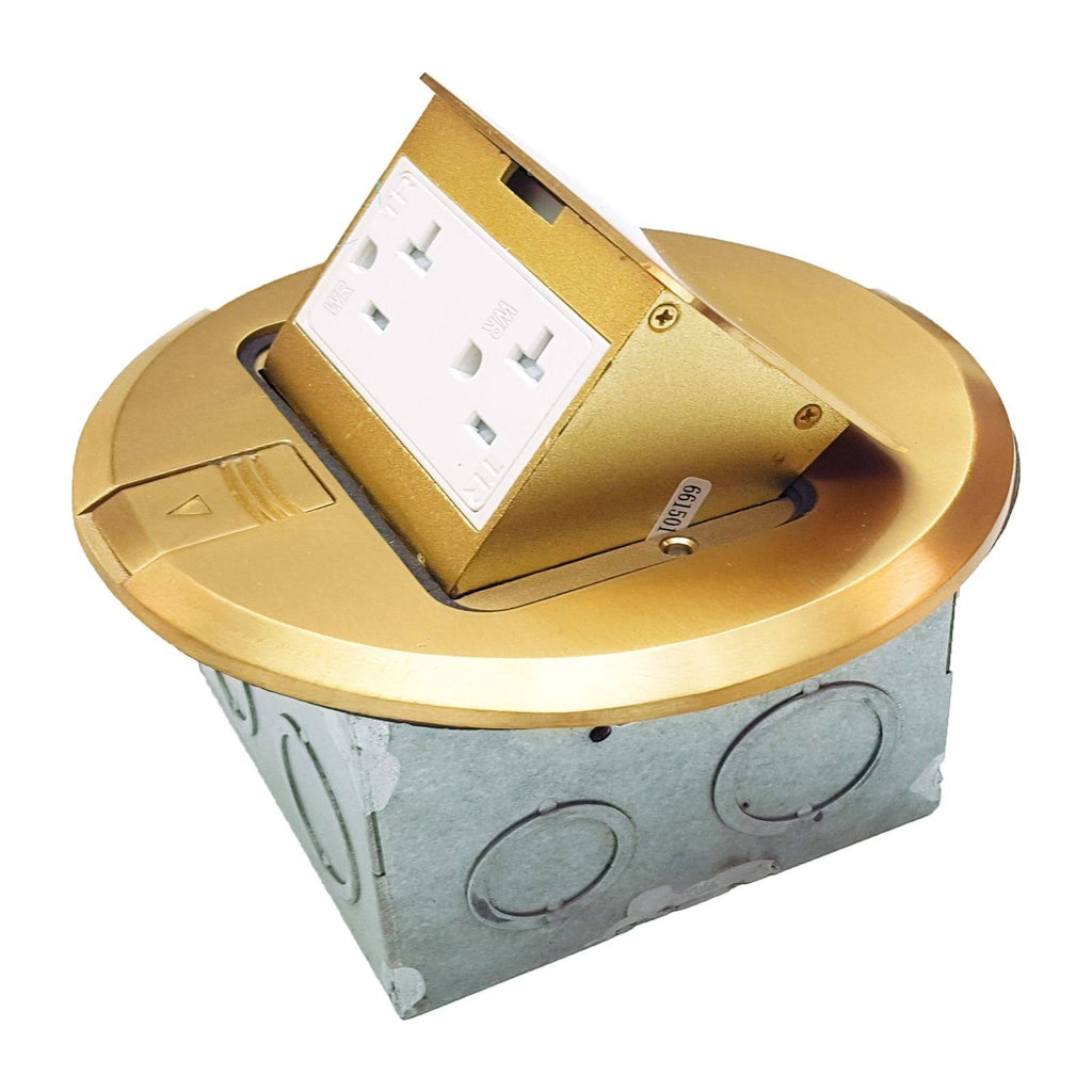 1-Gang 20A Tamper Weather Resistant Pop-Up Floor Box Assembly Kit X823