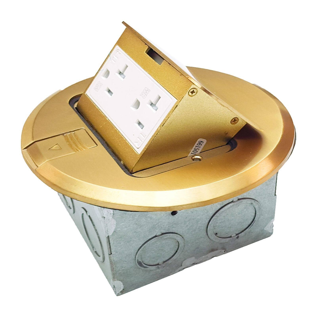 1-Gang 20A Tamper Weather Resistant Pop-Up Floor Box Assembly Kit X823