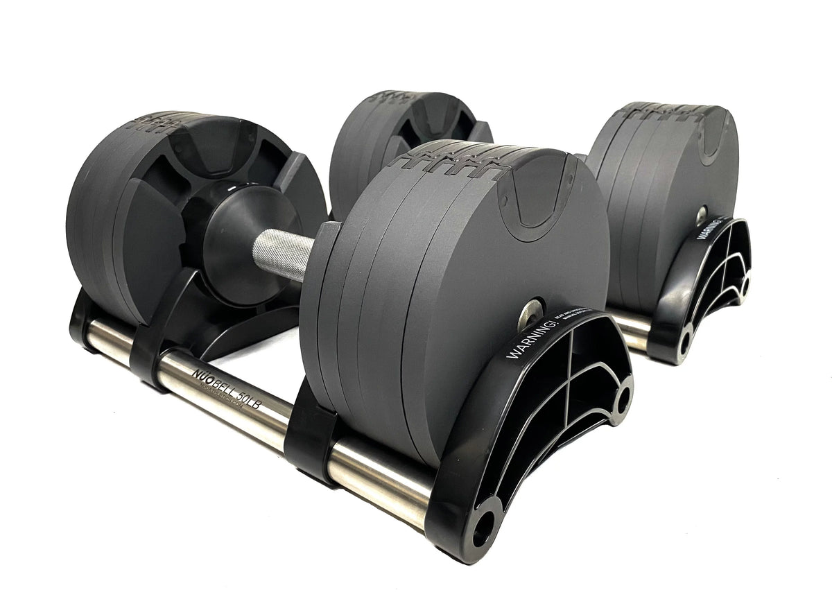 Adjustable Dumbbell 5 - 50 LB (Pair) Black with Tray A559994