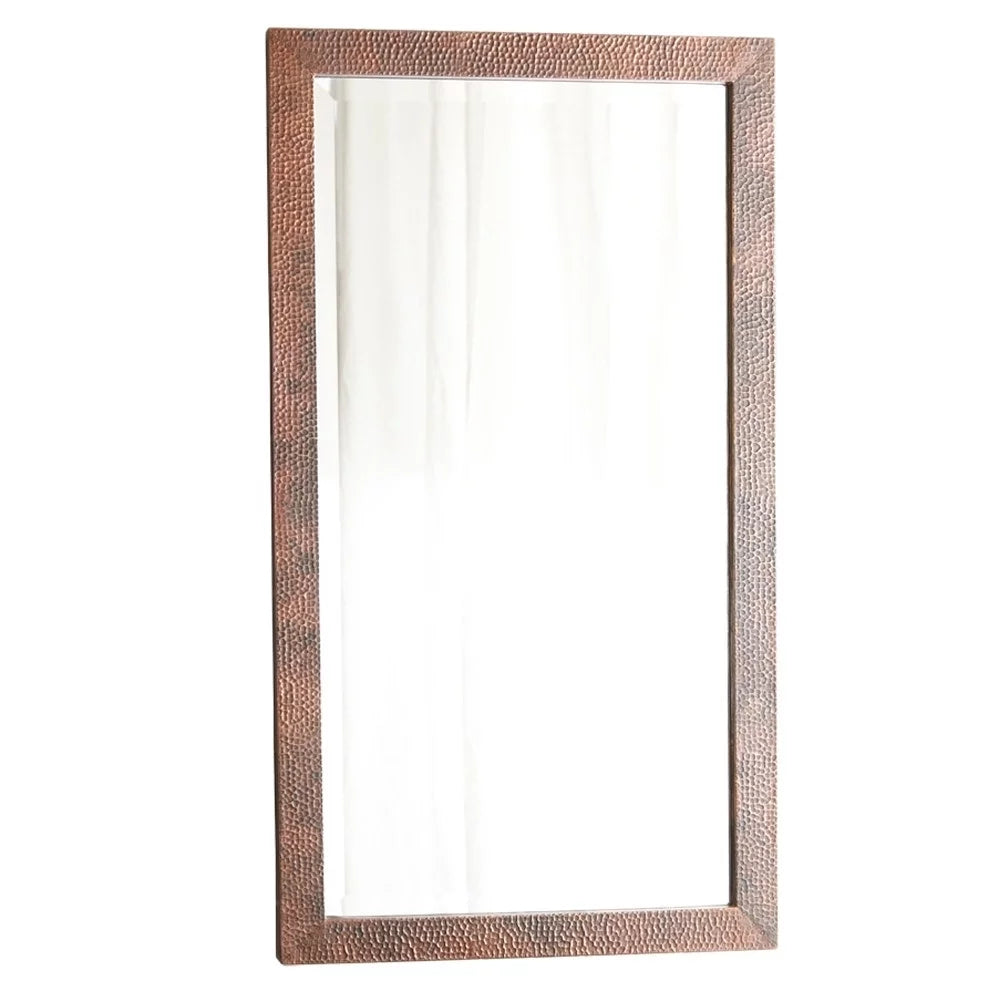 Hand Hammered Copper Small Rectangle Mirror P821547