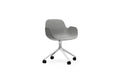 Swivel Armchair Aluminium/Grey J8606