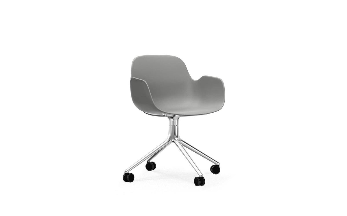 Swivel Armchair Aluminium/Grey J8606