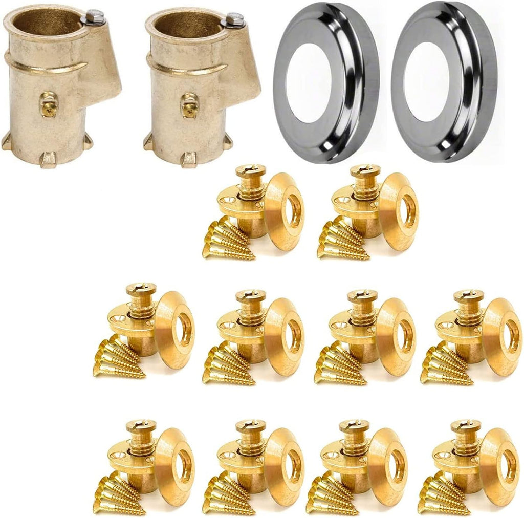 Brass Anchor with Collar for Pool Safety Cover, 4-Inch, Pack of 2 X3260