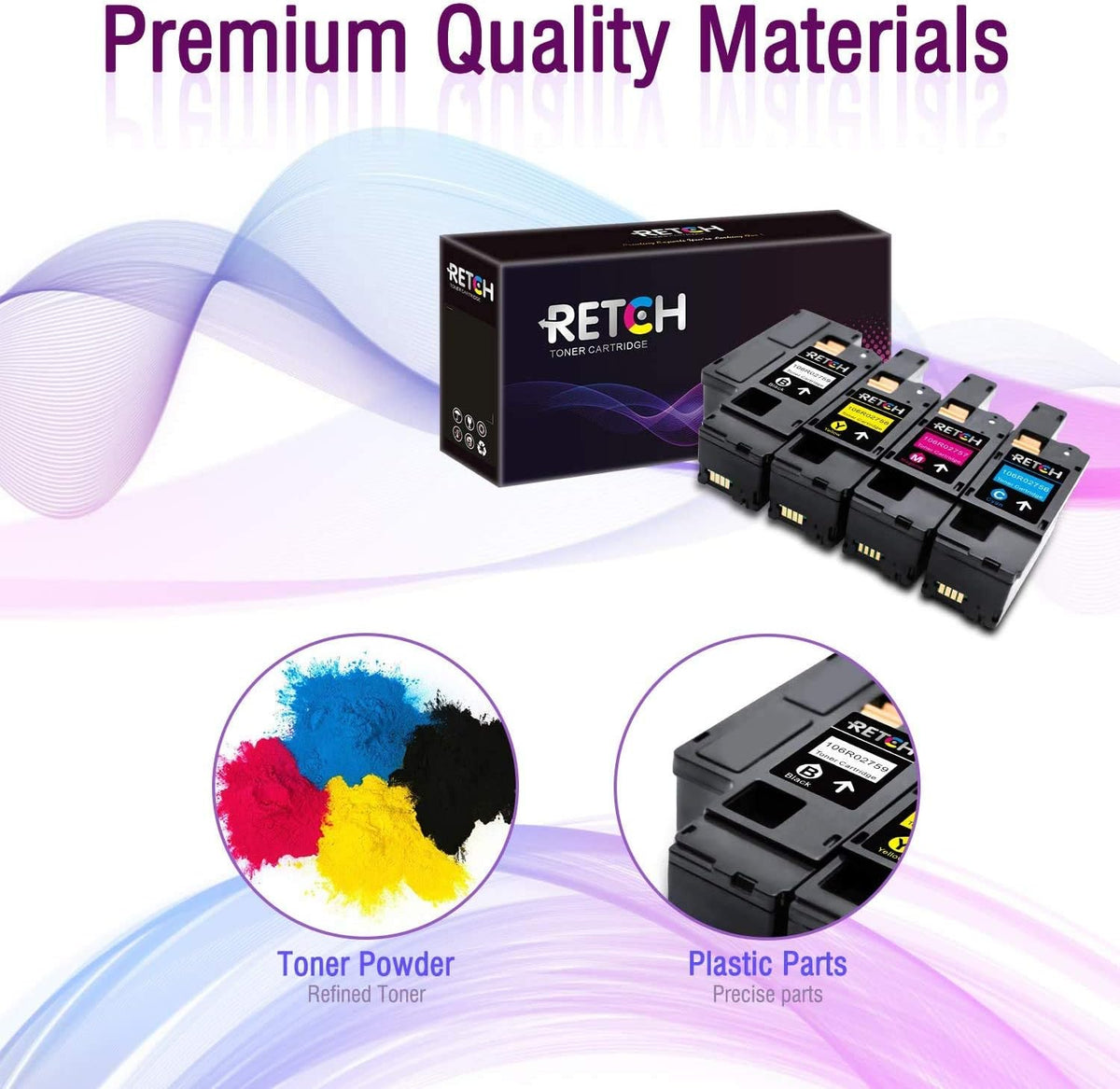 4 Pack Toner Cartridge Black Cyan Magenta Yellow V96114