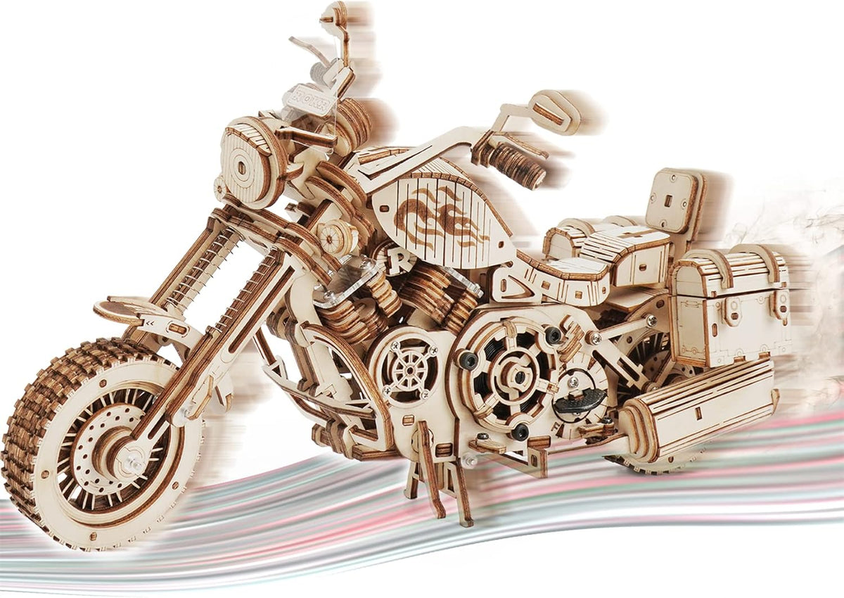 3D Wooden Motorcycle Puzzle Model Car Kits T756