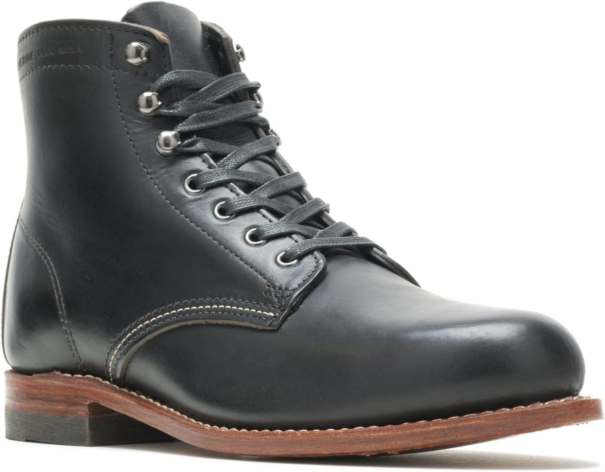 Black Leather 1000 Mile Fashion Boot D900065