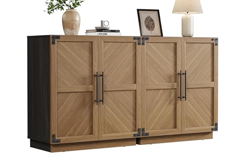 Sideboard Buffet Cabinet with Doors and Adjustable Shelves D7962