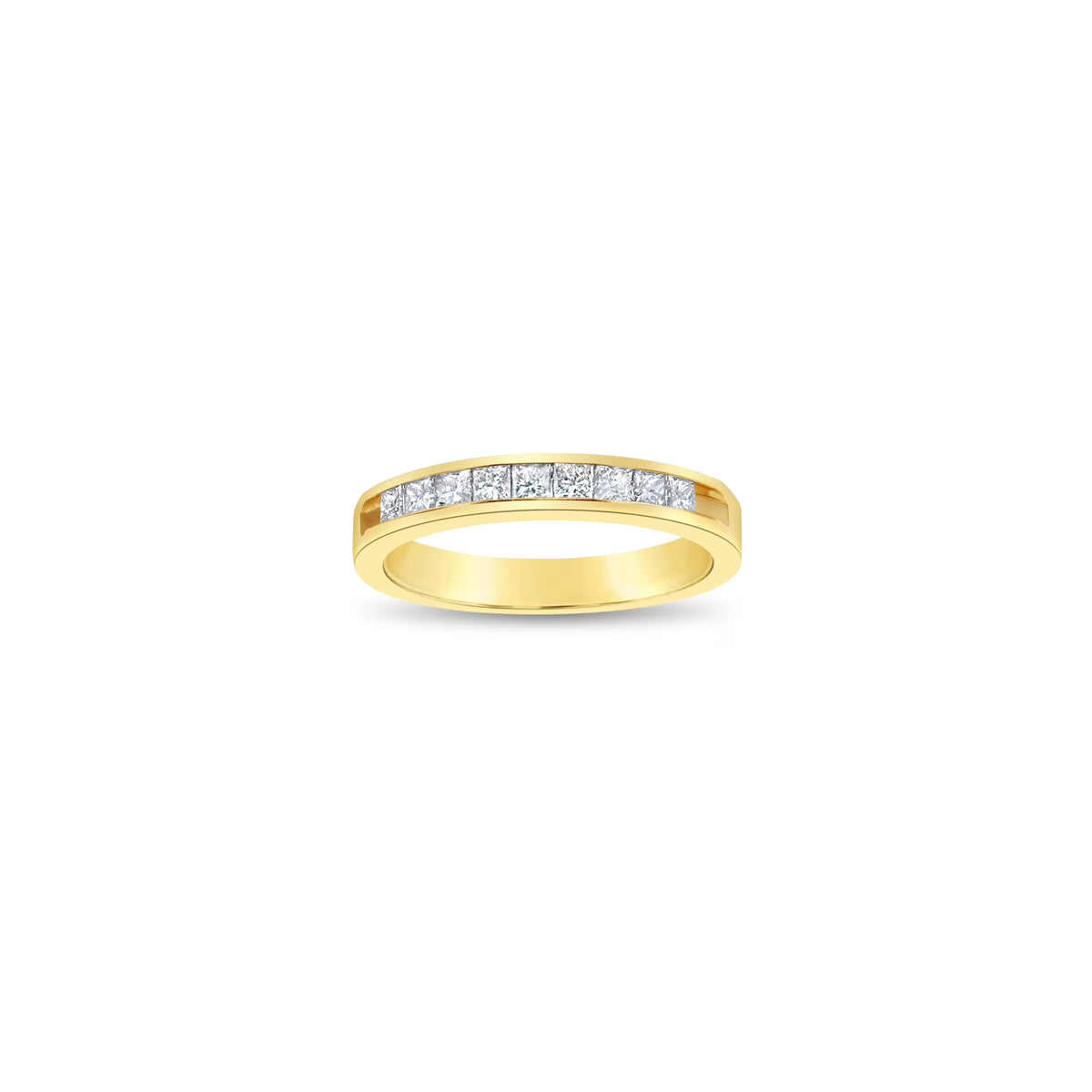Princess Cut Channel Diamond Wedding Band Y541294