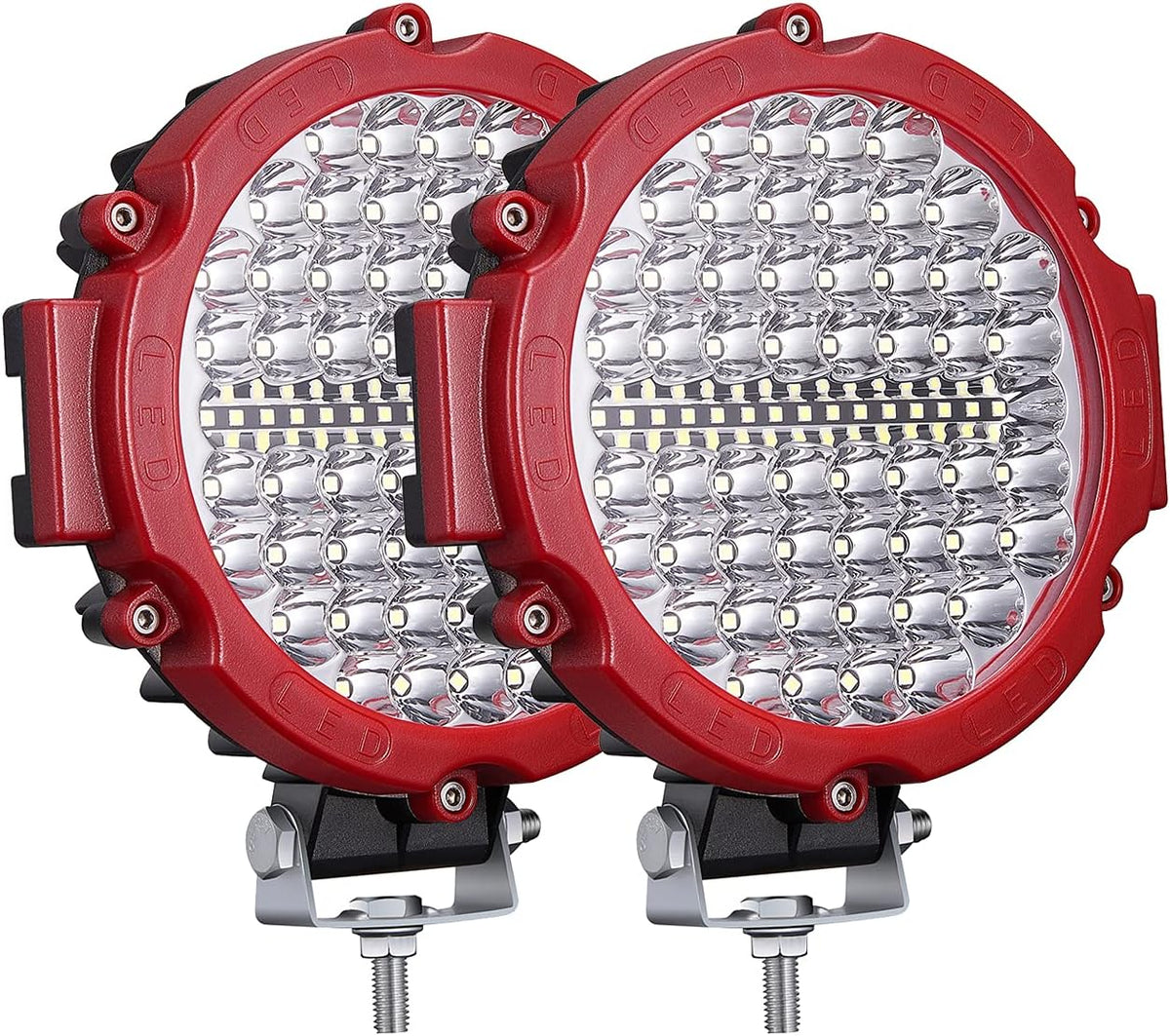 210W 21000lm Round LED Light Pods Pack of 2 T491