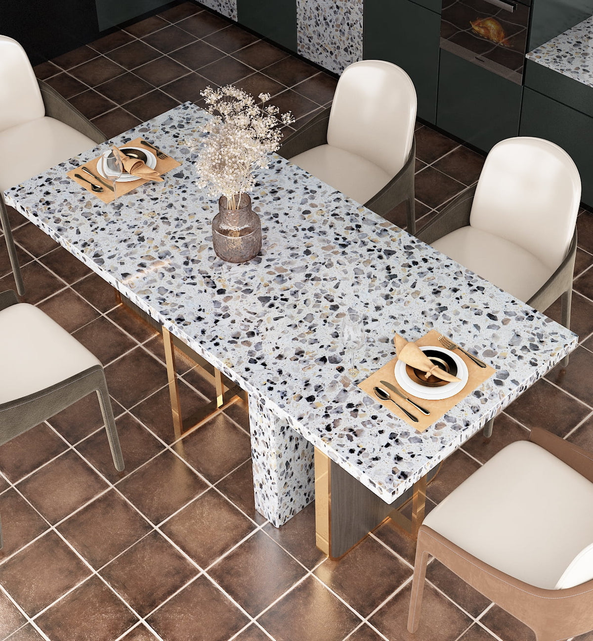 Gray Terrazzo Peel and Stick Contact Paper 36"x160" S7952