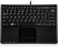 Wired Super Mini Trackball Keyboard with 2 Built-in Hubs, Black, Pack of 2 O7869