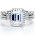 14K White Gold Trio Set Band Ring J1683