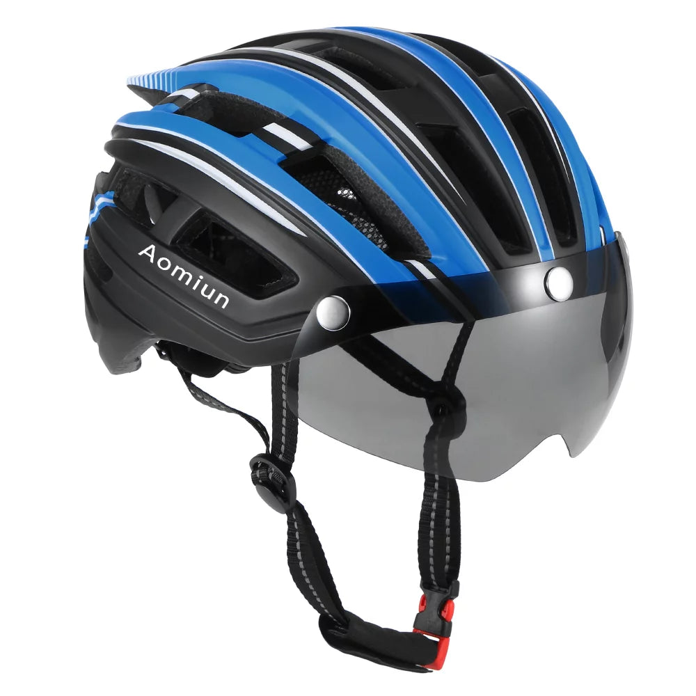 Mountain Bike Helmet with Back Light Detachable Magnetic Visor K959