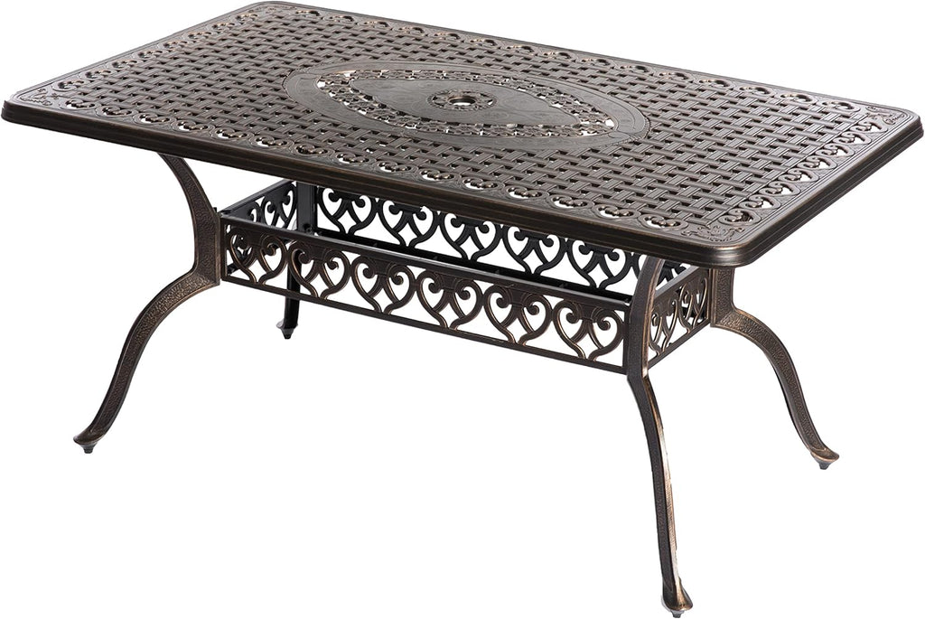 Bronze Cast Aluminum Dining Set 2 Chairs Y186